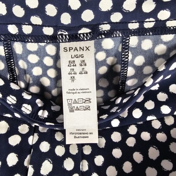 NWT SPANX Sunshine Shorts, 10” Pull On Bermuda Navy Painted Dot 50214R LARGE - Picture 16 of 16